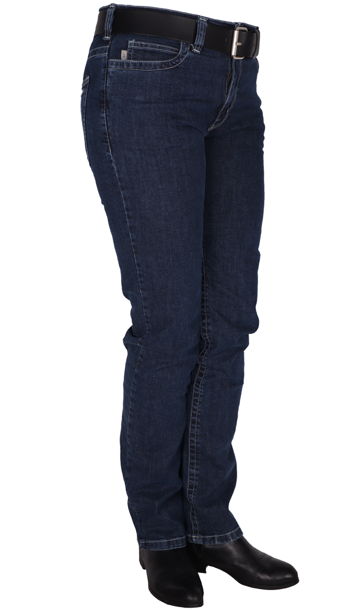 Dames stretchbroek jeans met regular fit in kleine en grote maten | Shiva