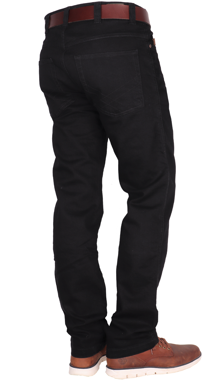 Zwarte spijkerbroek, regular fit. Heren jeans van ouderwetse kwaliteit. |  Trucker B