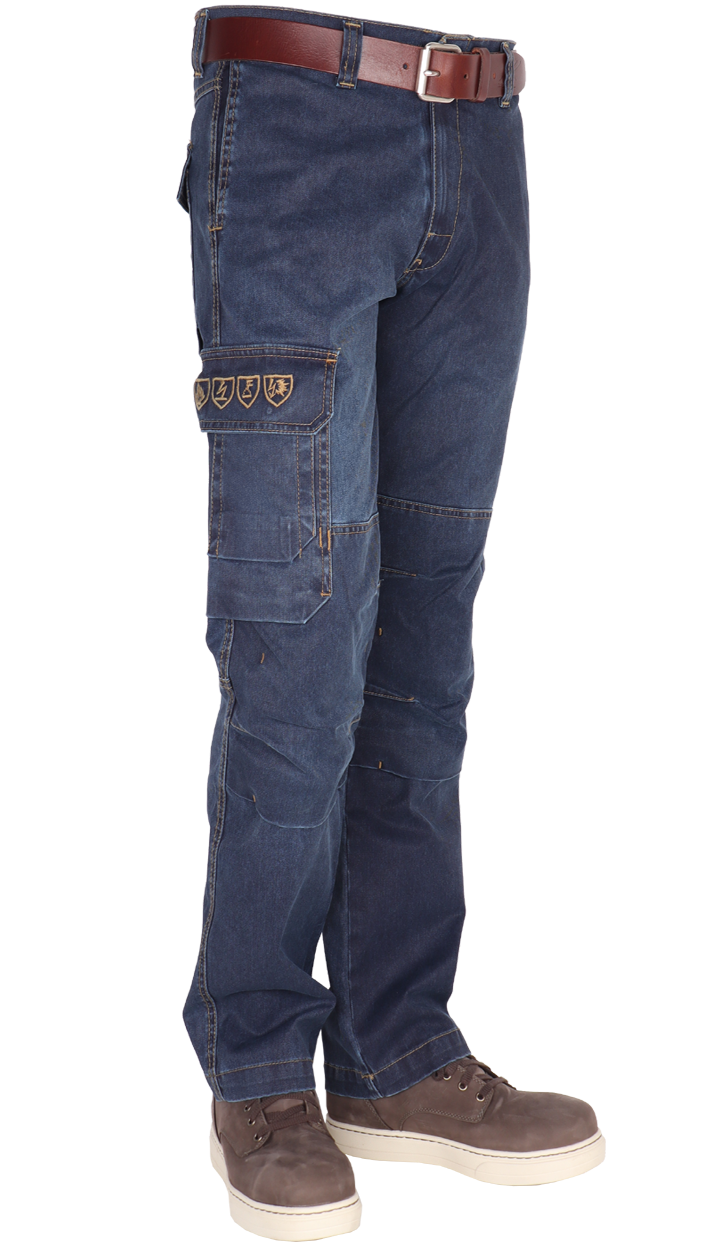 Feuerhemmende arbeitshose jeans mit schutz gegen flammen hitze und schweissen