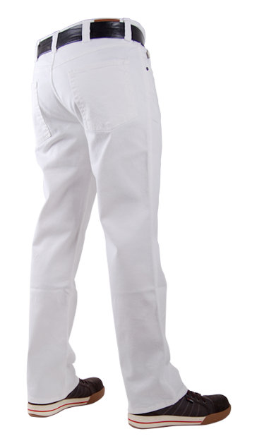 Witte heren stretch spijkerbroek