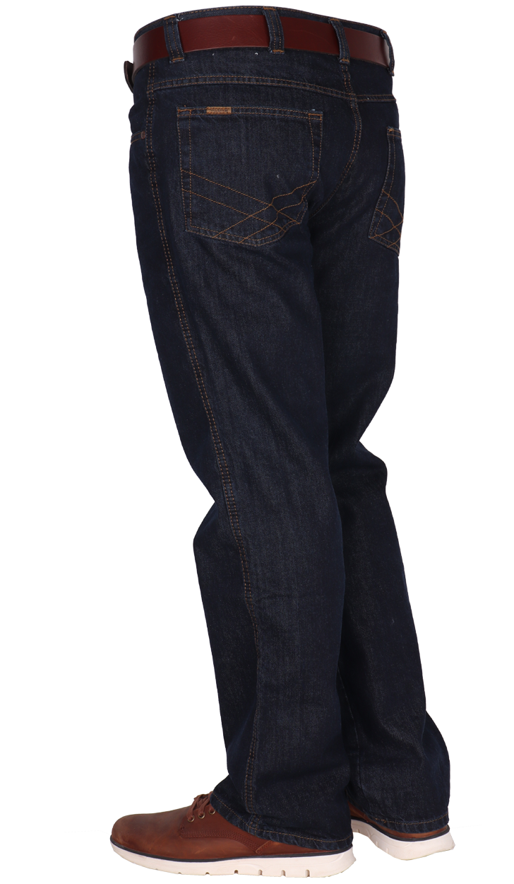 Heren spijkerbroek zonder elastan. Authentieke donkerblauwe jeans | Rider