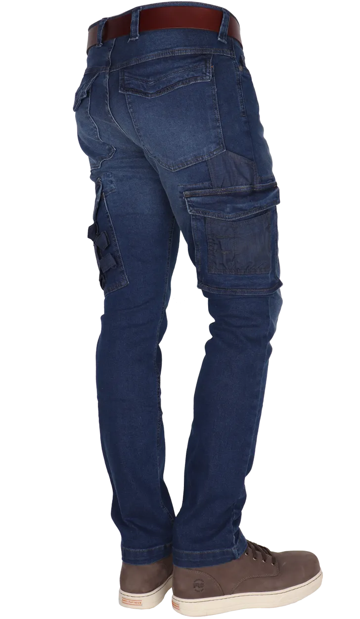 Circulaire werkbroek jeans van duurzame denim crosshatch performance wear willow c01