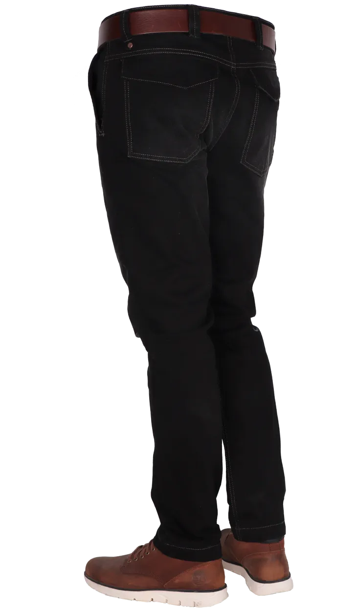 Duurzame zwarte jeans stretch gerecyclede katoen
