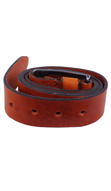 Leather belt cognac