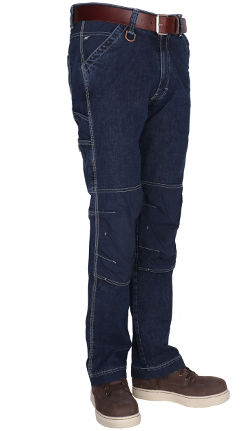 Stretch werkbroek jeans slijtvaste cordura kniestukken
