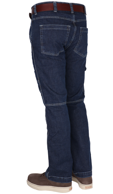 Stretch werkbroek dijbeenzak telefoonzakje lichte stonewash