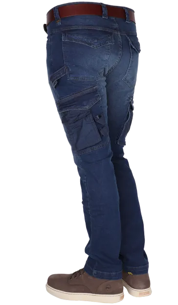 Circulaire werkbroek jeans van duurzame denim crosshatch performance wear willow c01