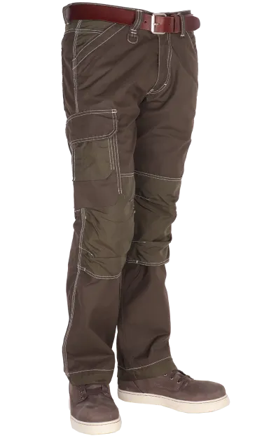 Antiteken broek khaki kleur beschermd oa tegen muggen teken mieren uitgevoerd slijtvast cordura