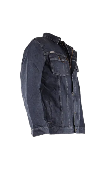 Jeansjacke mit knopf und reissverschluss 100 baumwolle