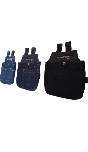 Tasche aus schwarzem denim mit cordura futter