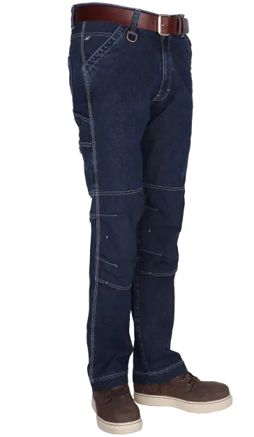 Stretch arbeitshose jeans mit strapazierfaehigen cordura kniebesatz
