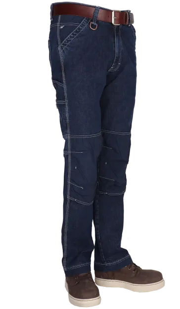 Stretch werkbroek jeans slijtvaste cordura kniestukken