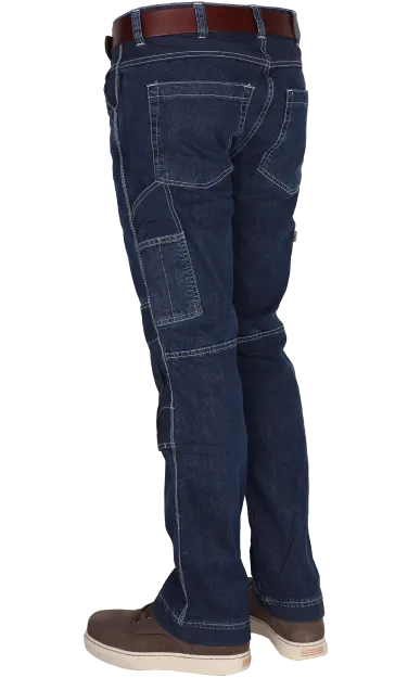 Stretch arbeitshose jeans mit strapazierfaehigen cordura kniebesatz