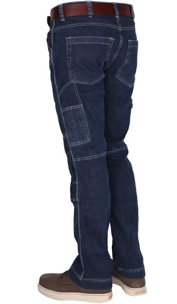 Stretch werkbroek jeans slijtvaste cordura kniestukken